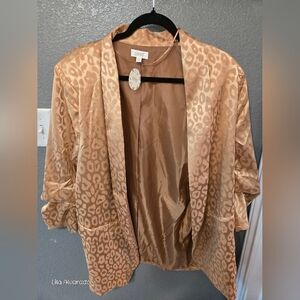 NWT ODDY Gold Leopard Blazer